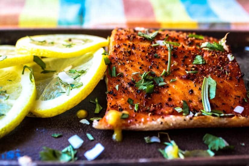 grilled trout with lemons