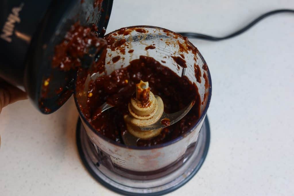 chili paste in food processor