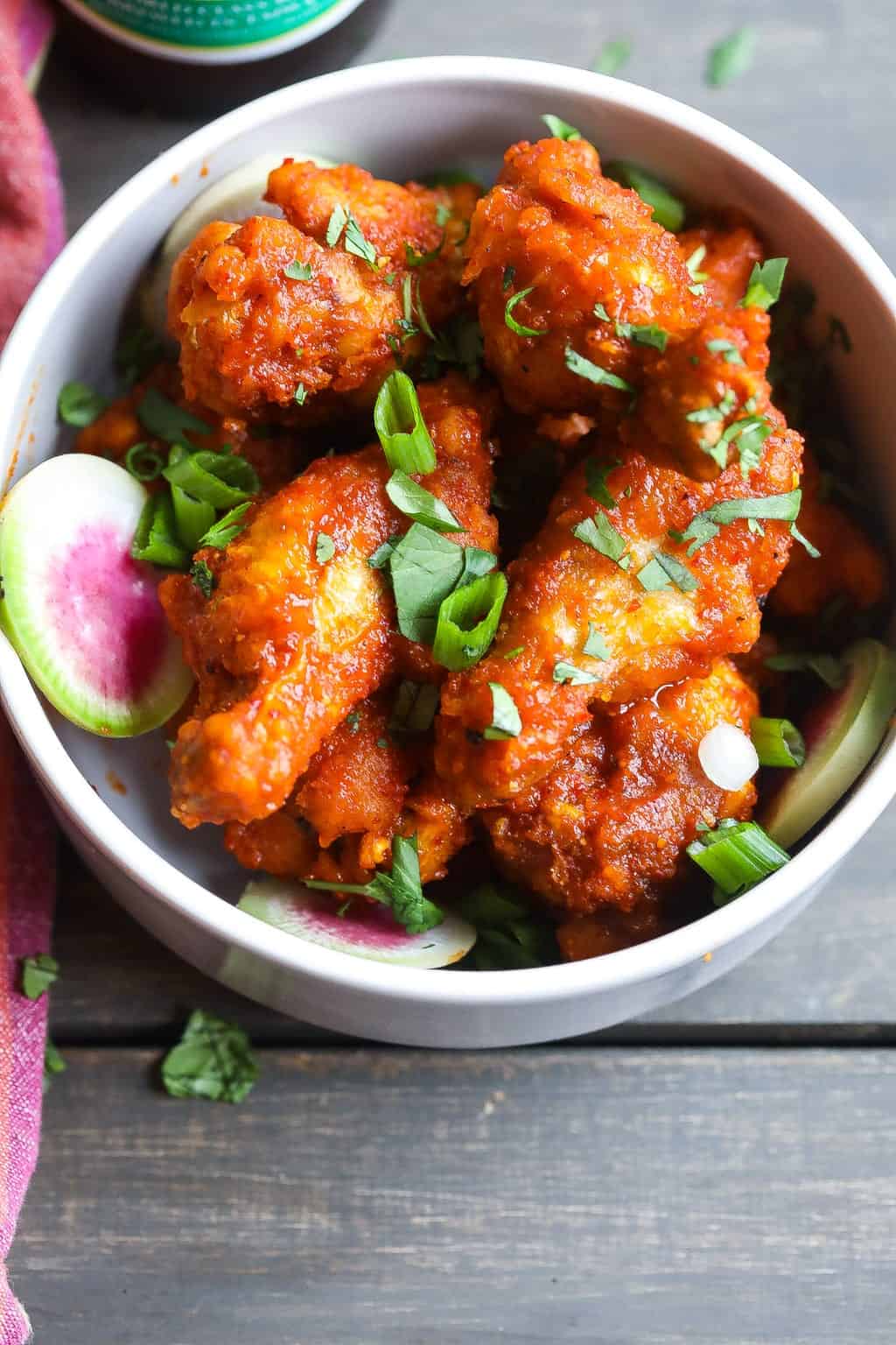 spicy chicken wings in harissa sauce