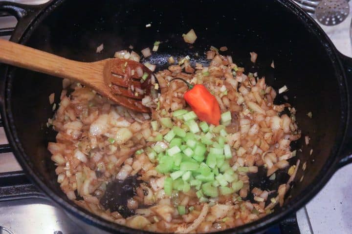 sauteed vegetables in a skillet