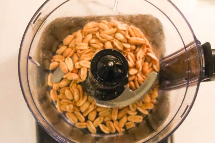 peanuts in a food processor