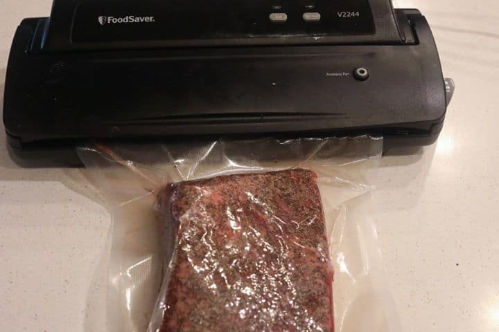 brisket in vacuum seal bag