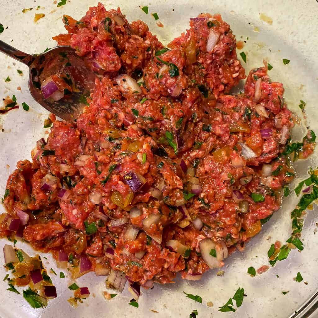 meatloaf mix in bowl