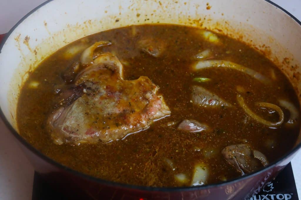 beef stew cooking