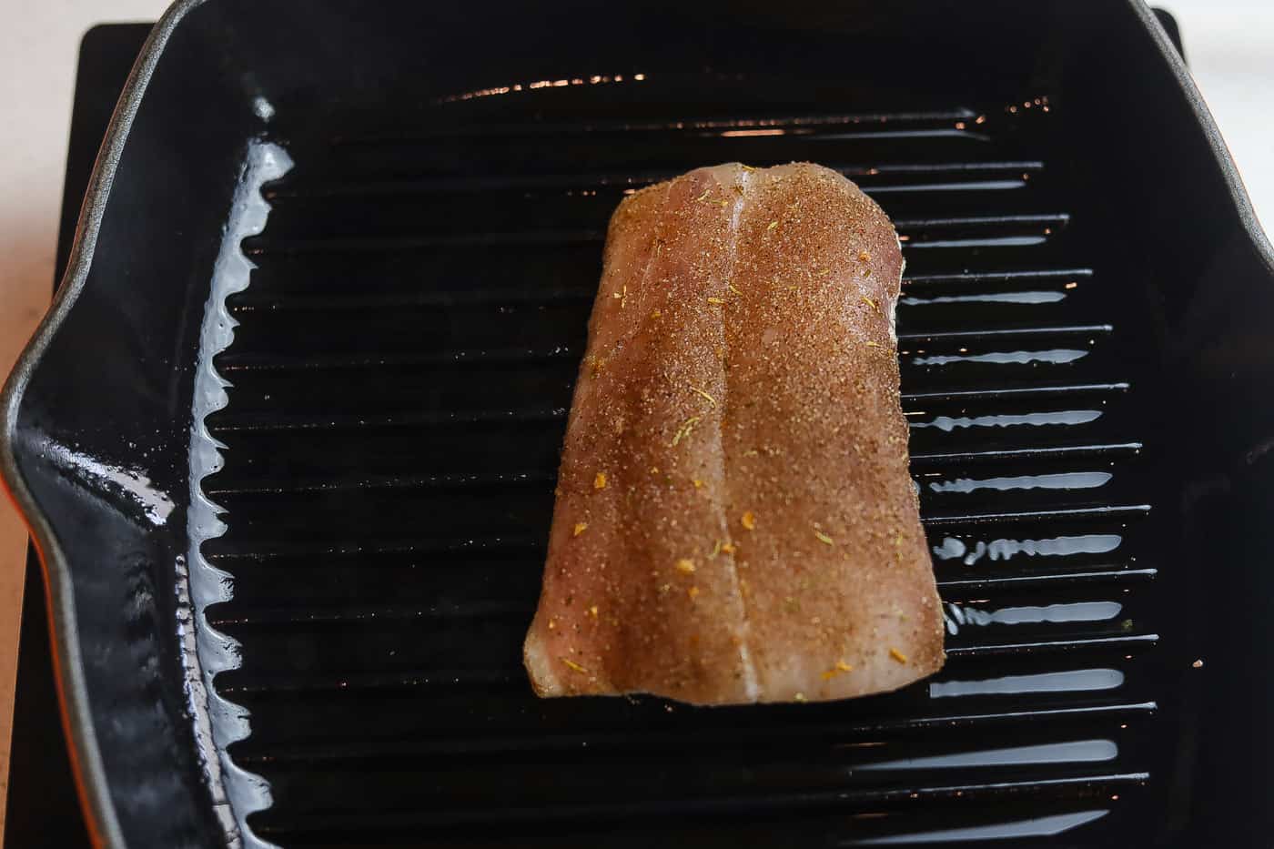 mahi mahi in grill pan