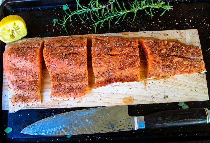 plank grilled trout