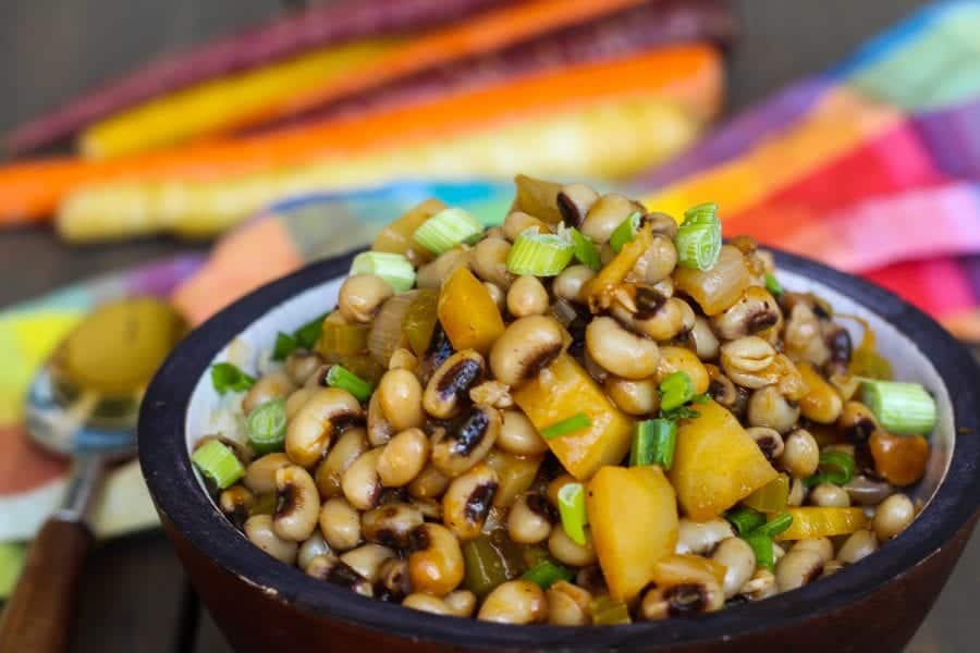 Blackeyed Peas and Rice in a bowl