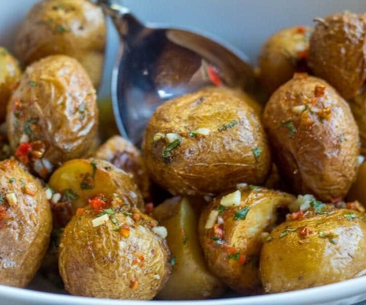 quick Roasted Potatoes with Chili Lime Sauce