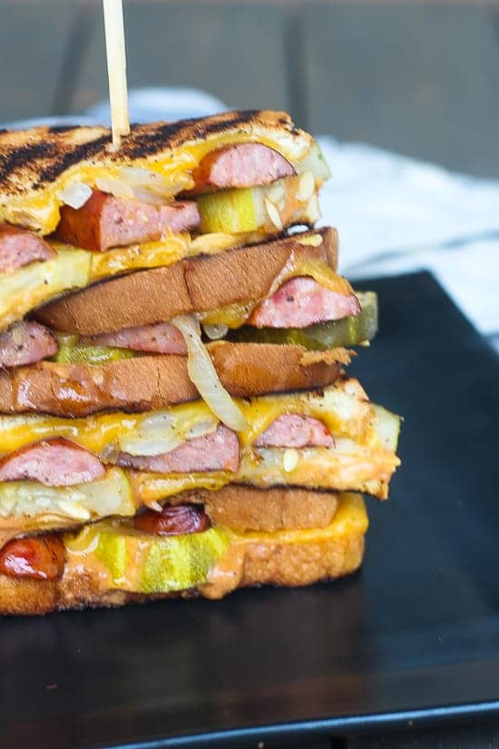 grilled cheese with andouille