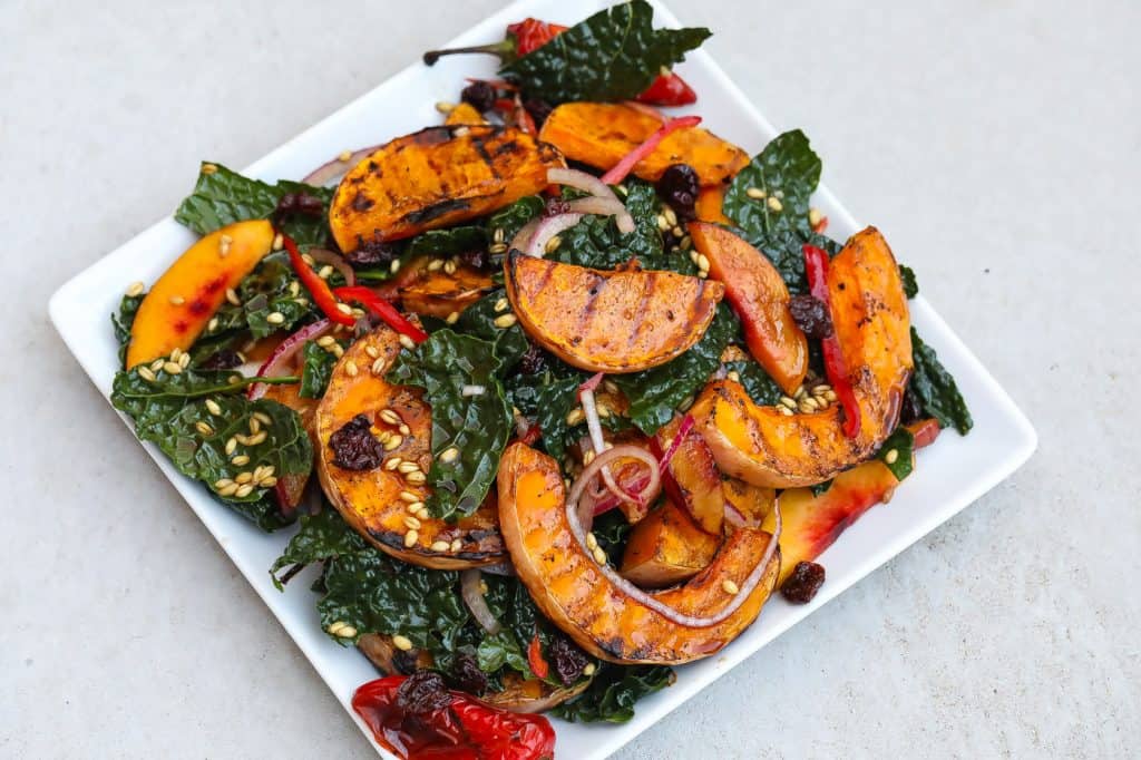 grilled butternut squash salad