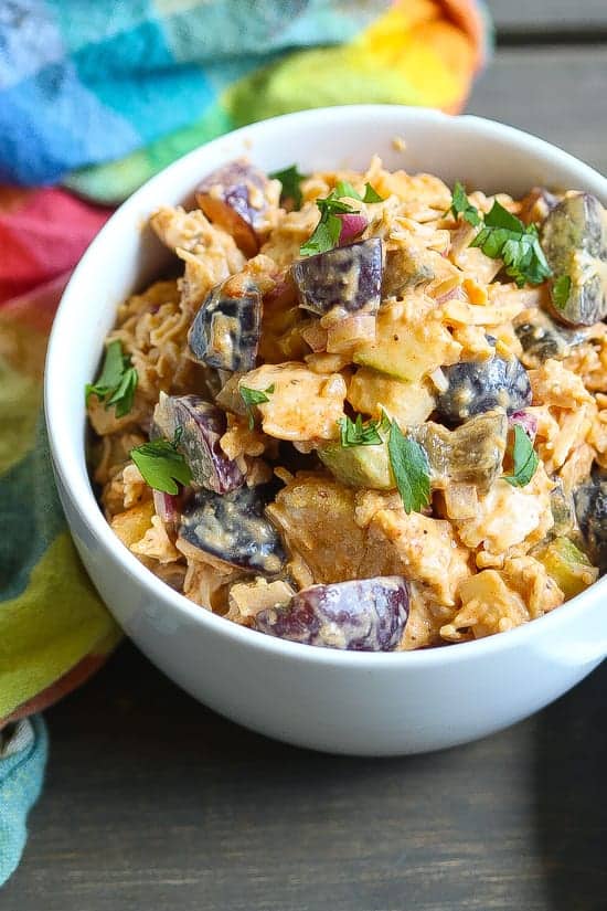 chicken salad in a bowl