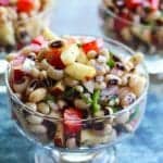 blackeyed pea salad in a bowl