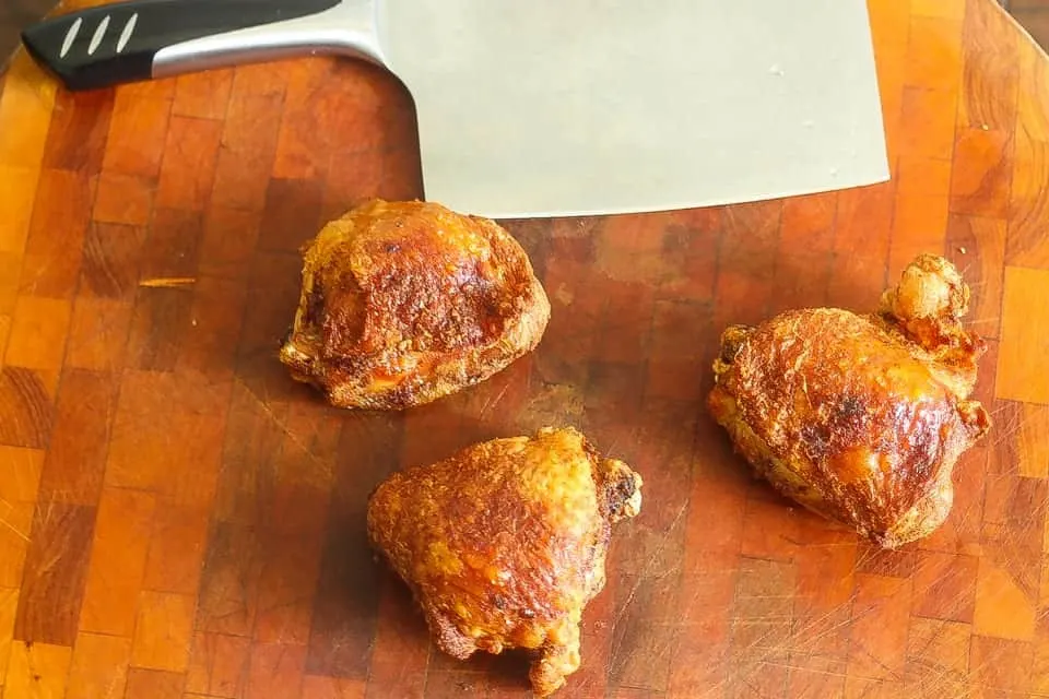 naked fried chicken with spicy vinaigrette