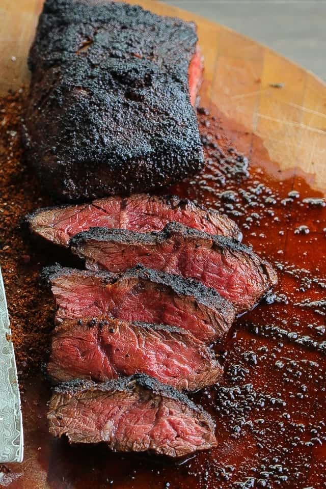 coffee rubbed hanger steak