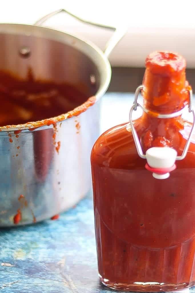 spicy ketchup in a bottle