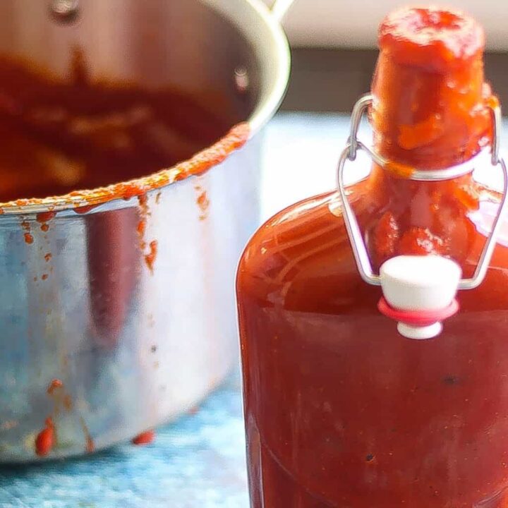 spicy ketchup in a bottle