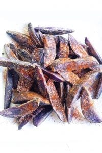 Baked Purple potato Fries