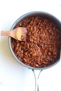 turkey sloppy joes on a plate