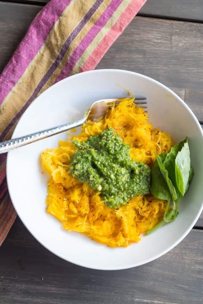 Basil Pesto Spaghetti Squash