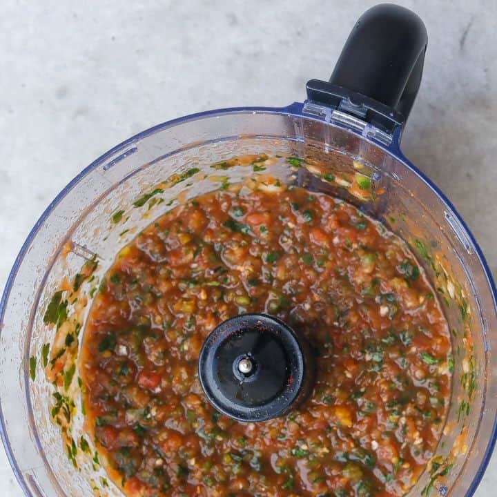 sofrito mix in a food processor bowl
