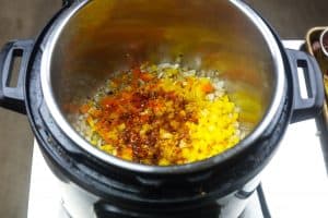 onions sauteing