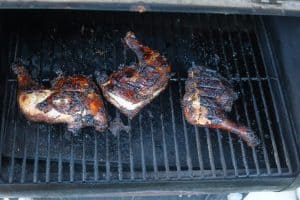 chicken on the grill