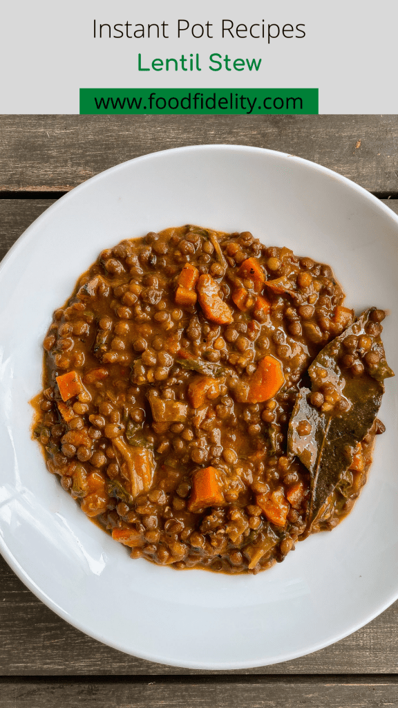 lentil stew in white bowl