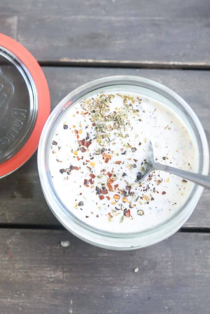 ranch salad dressing in a bowl