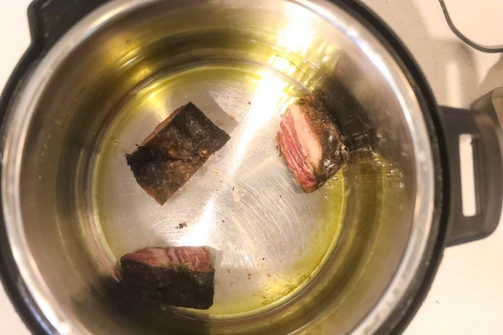 brisket chunks in an instant pot