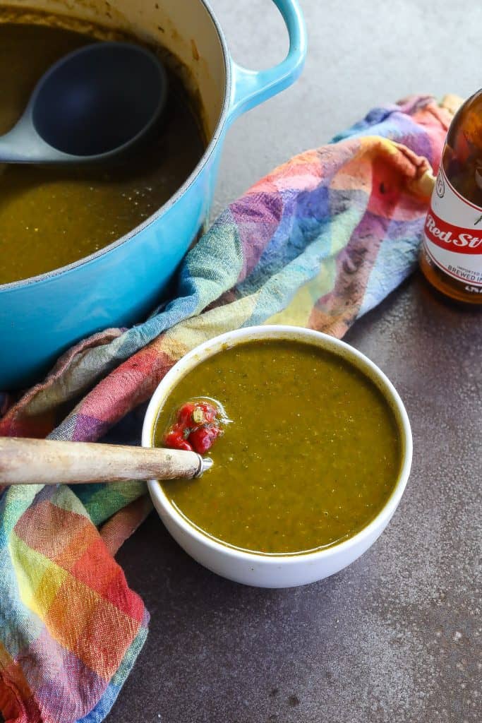 bowl of caribbean callaloo soup