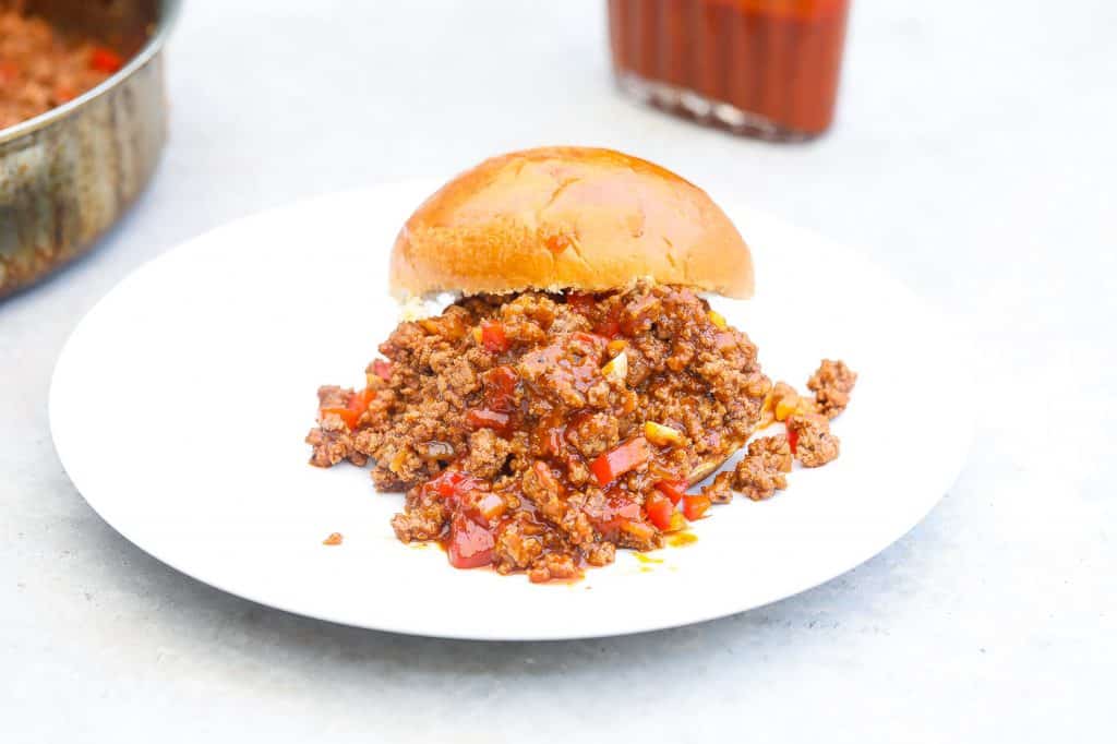 sloppy joes on a plate