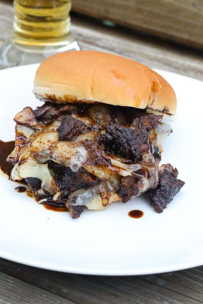 braised beef neck bones sandwich