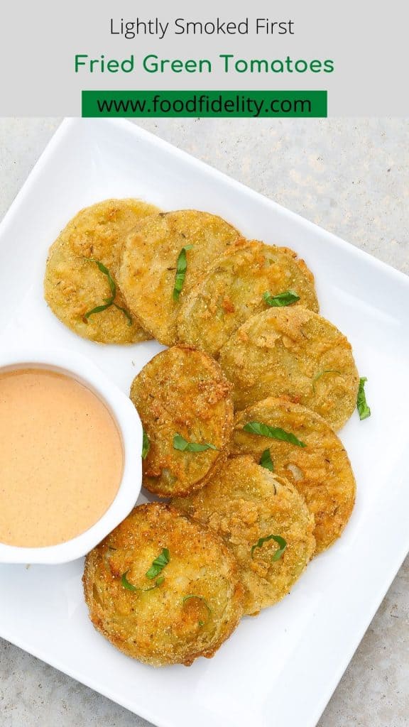 fried green tomatoes on a white plate