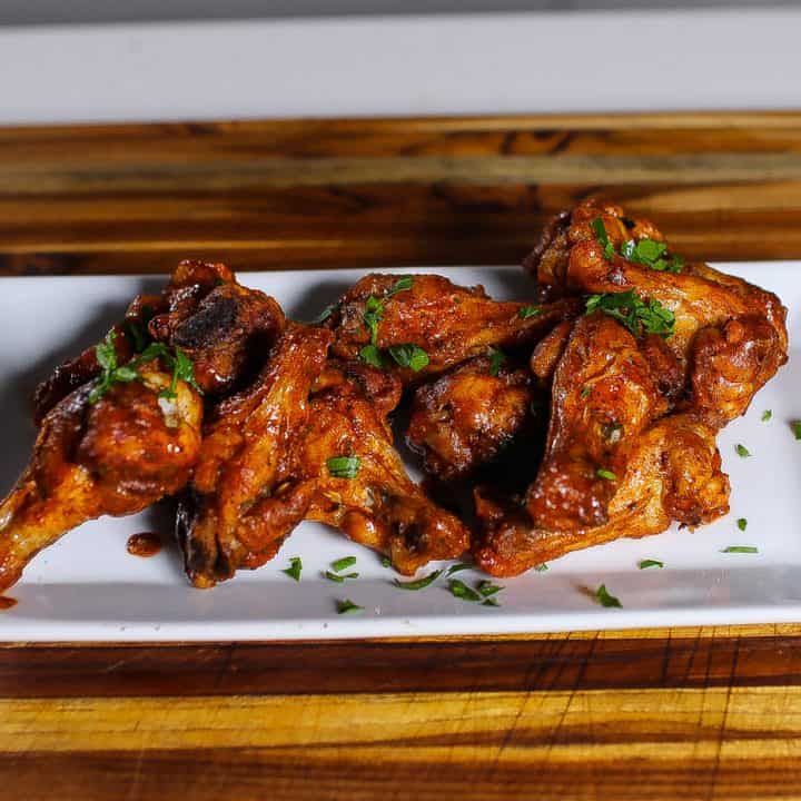 chicken wings on white plate