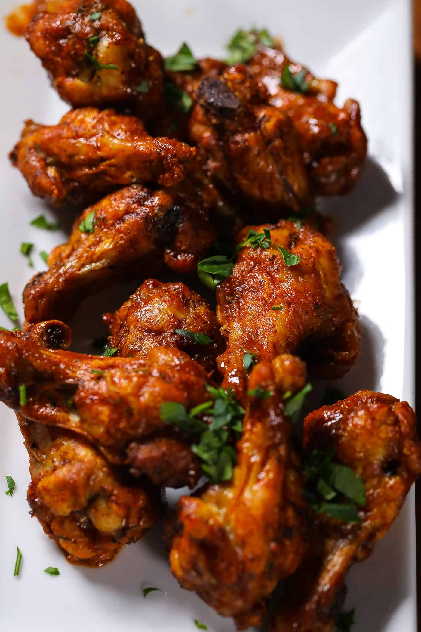 chicken wings on white plate