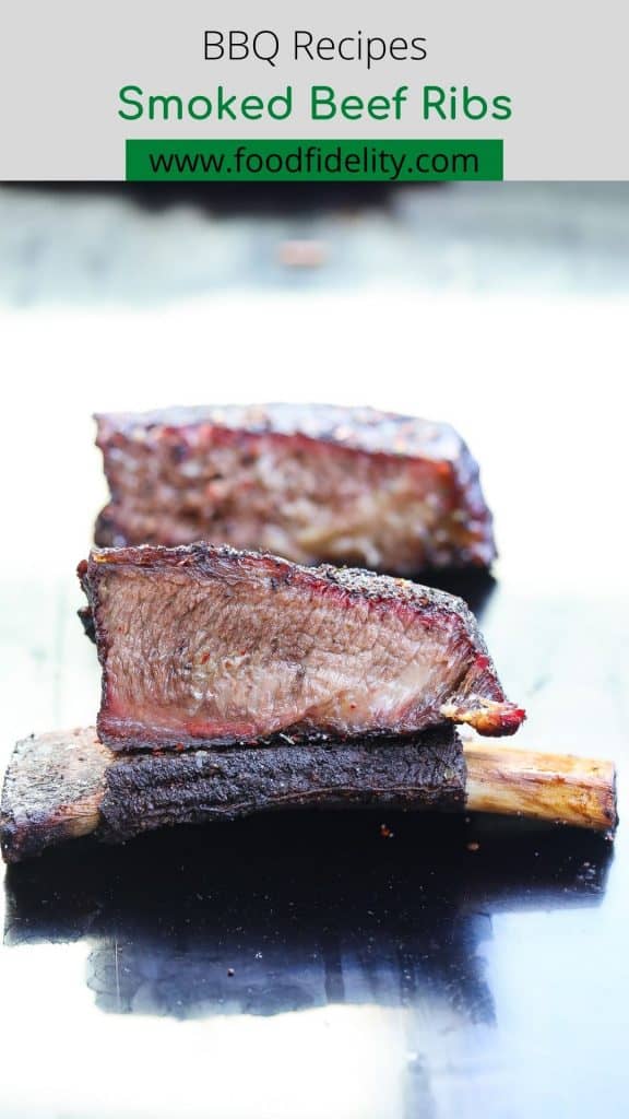 smoked beef ribs on a plate