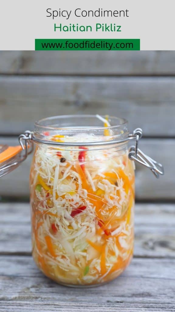 slaw based sauce in glass jar