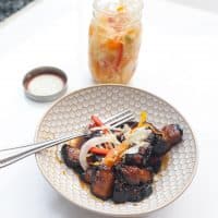 Air Fryer Pork Belly Bites with Sweet and Spicy Sauce