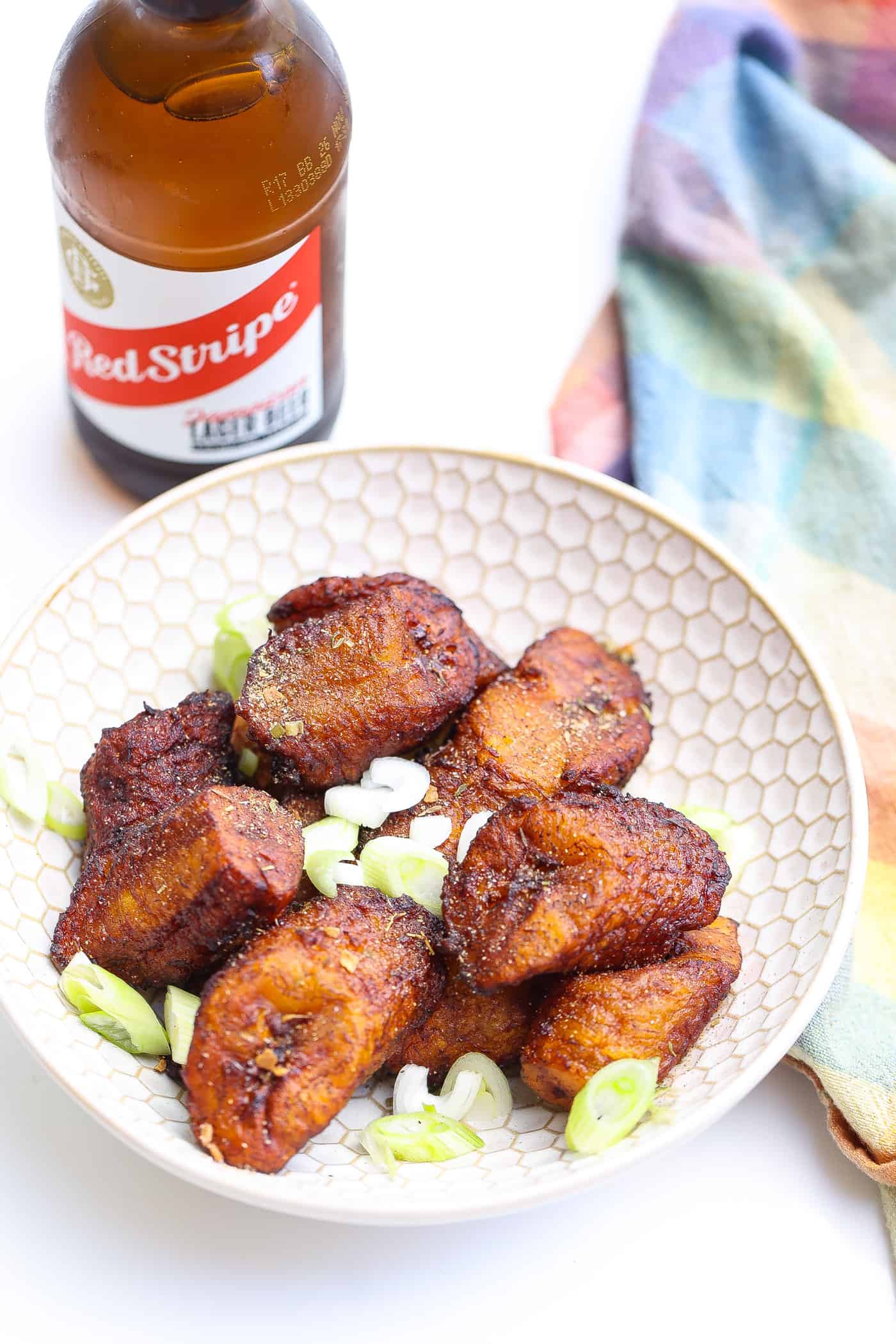 fried sweet plantains in a bowl