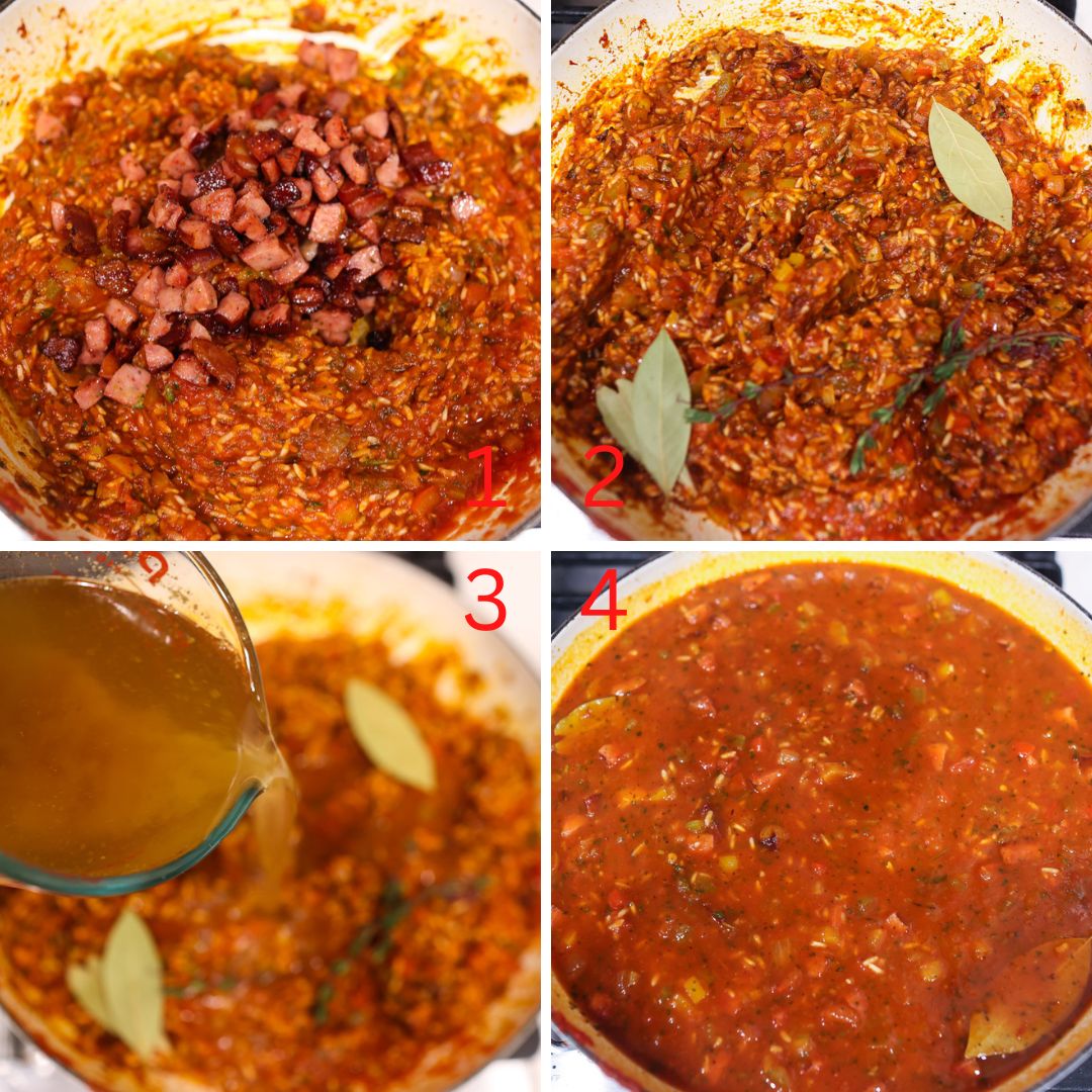 4 process steps for making red rice
