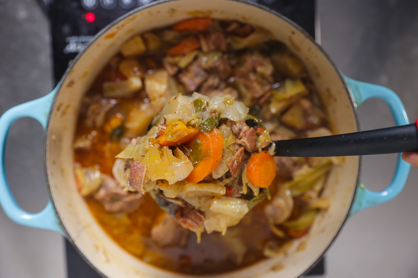 pork stew in a pot