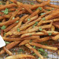 cajun fries on platter