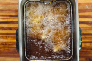 chicken wings frying