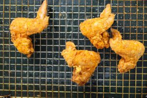 fried chicken resting