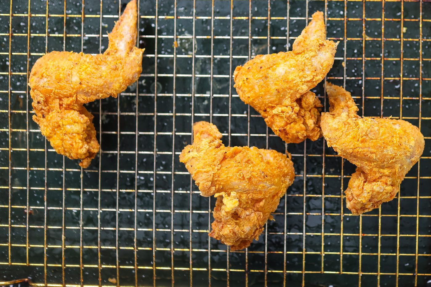 fried chicken resting