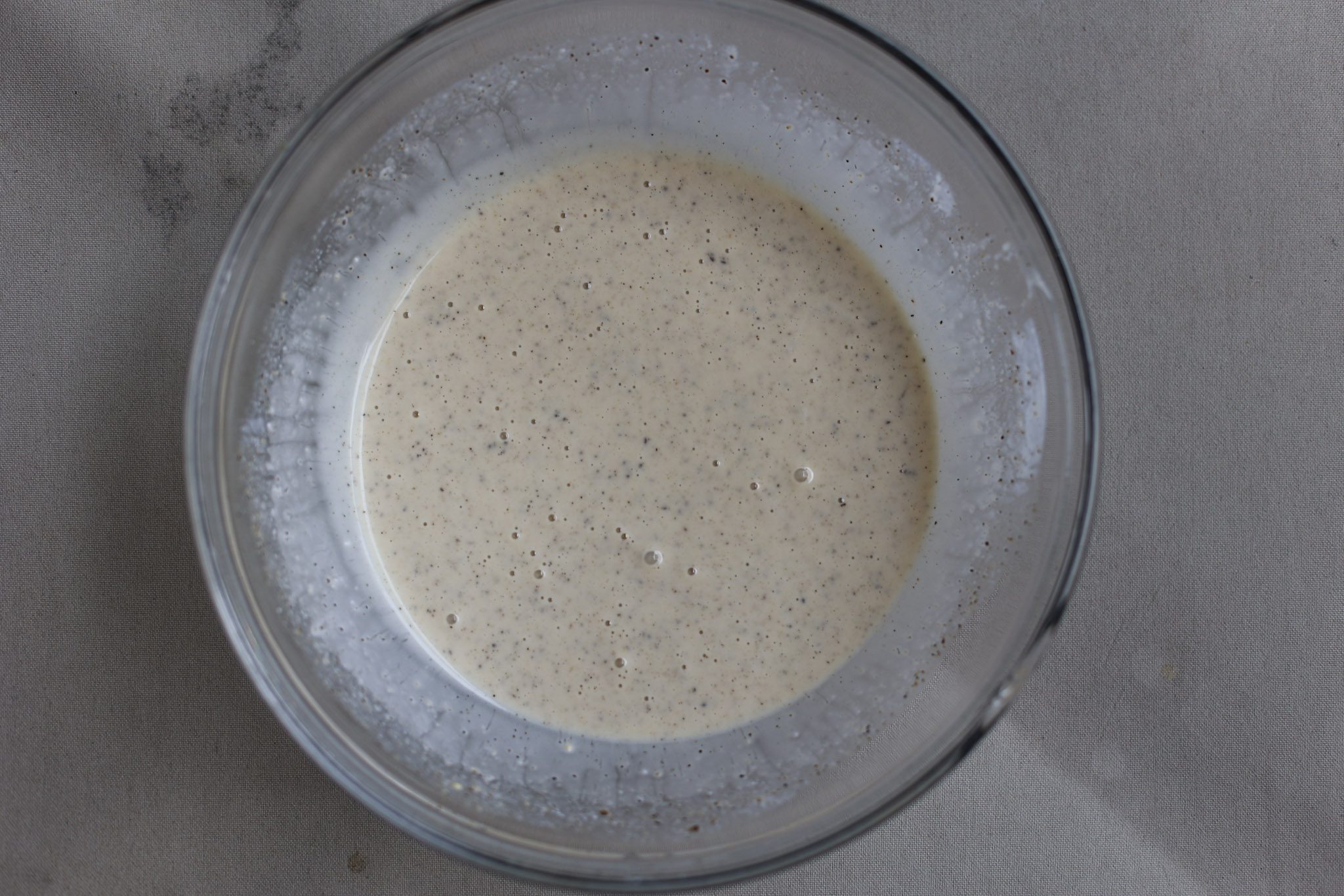 buttermilk vinaigrette in glass bowl