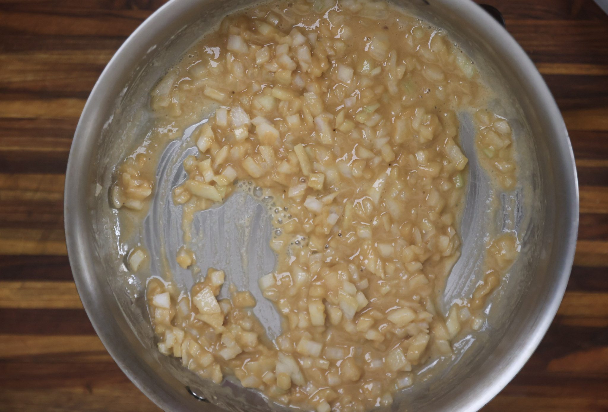 onions sauteing in roux