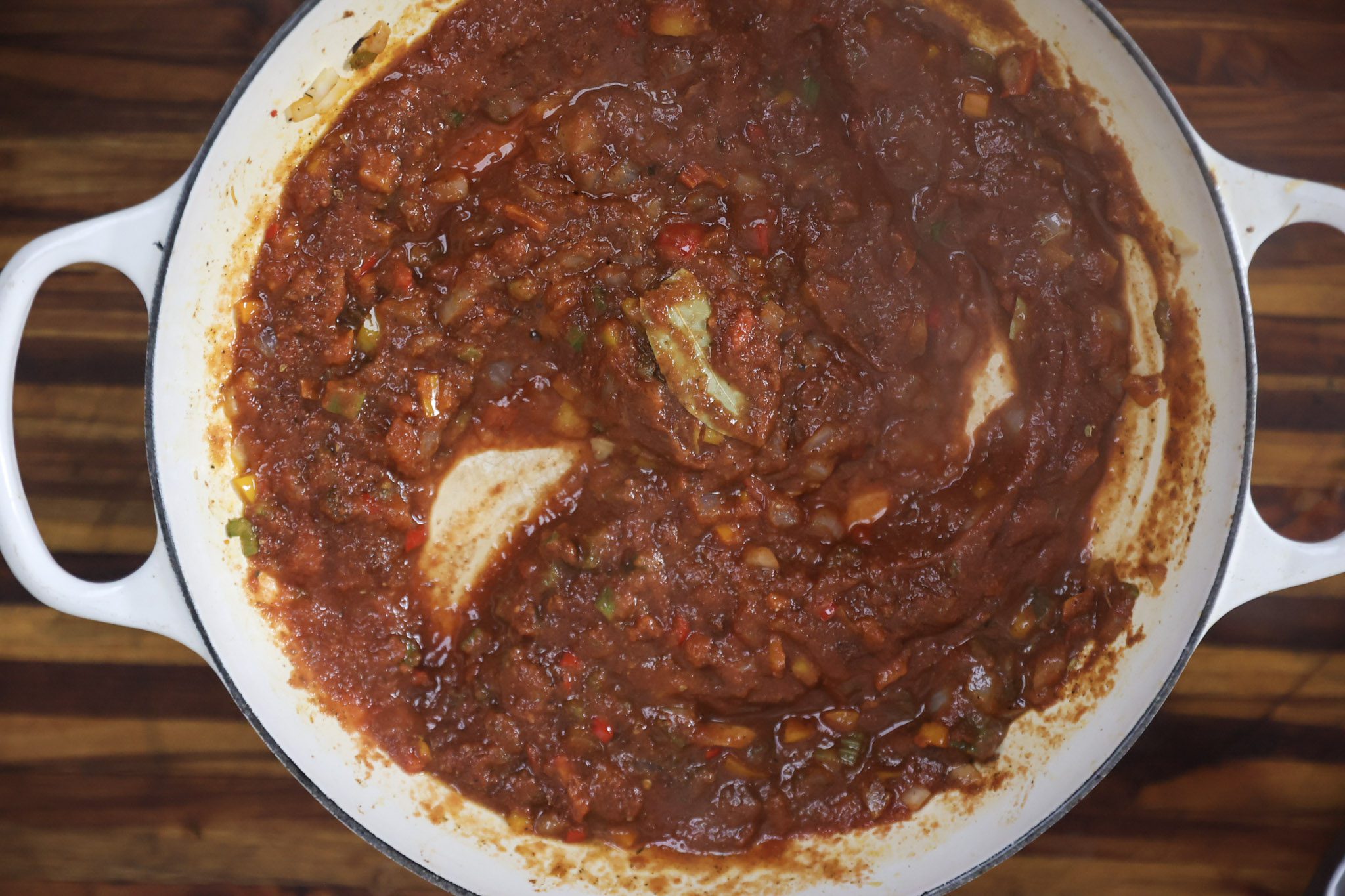 sauce cooking in pan