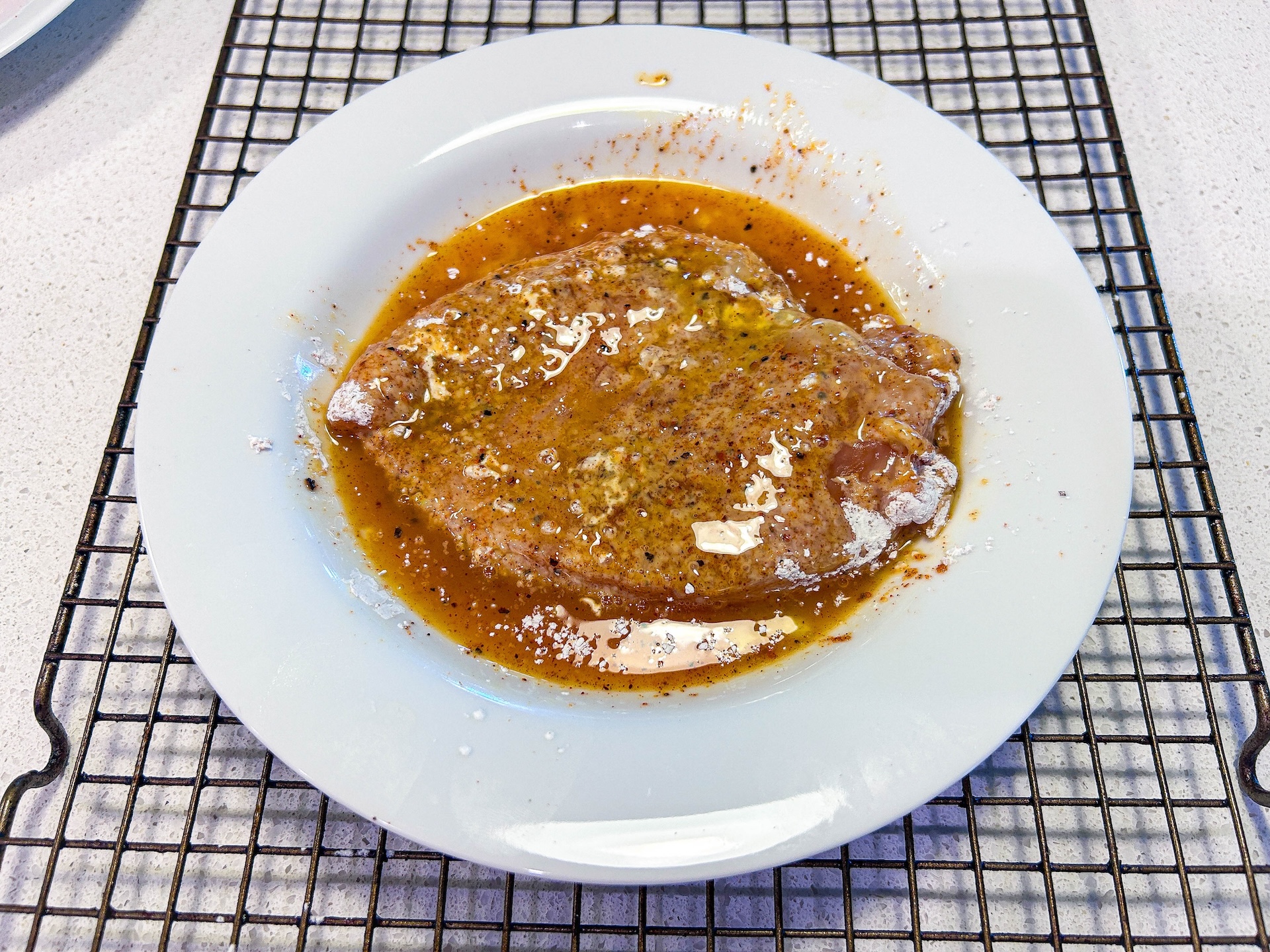 chicken breast in egg wash